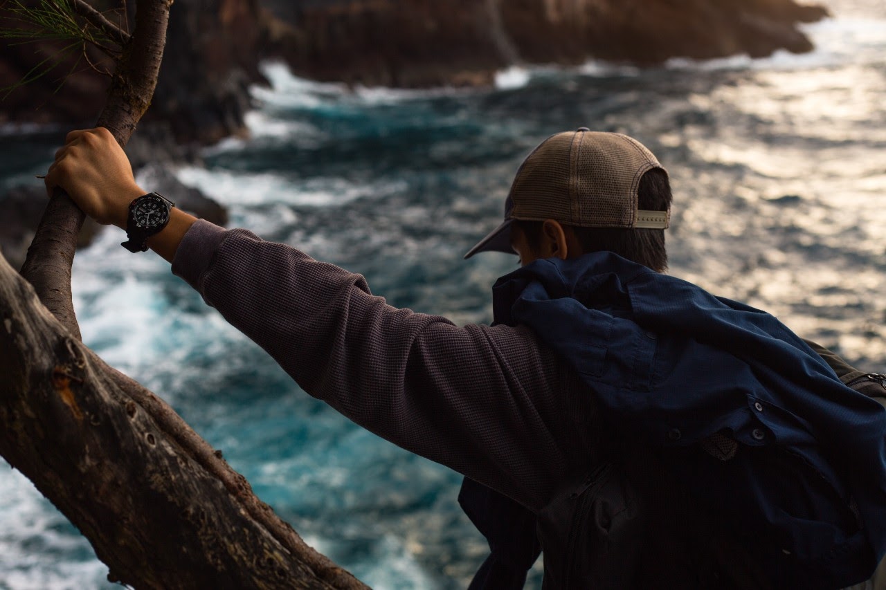 man near cliff