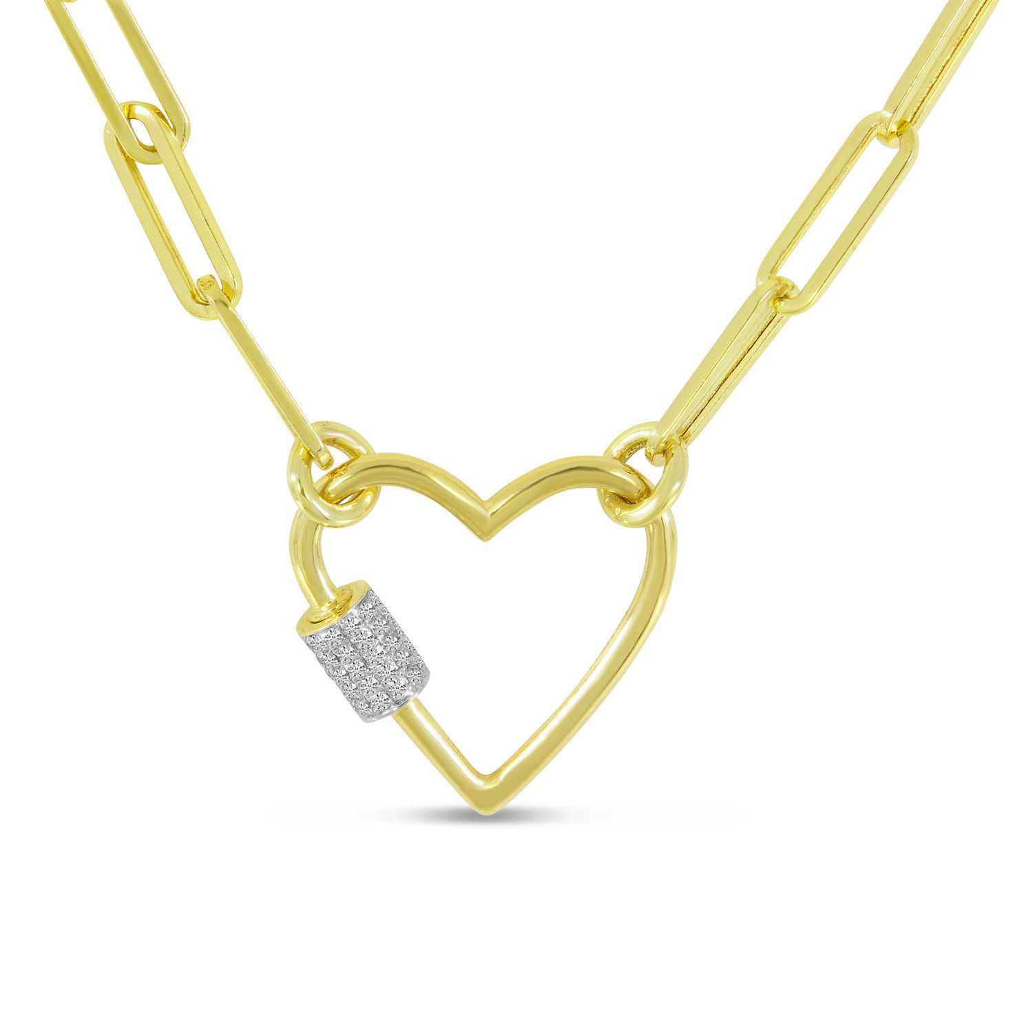 P10807CH - NC- 14k yg dia ht locl paperclip chain d=.22 P10807CH - NC- 14k yg dia ht locl paperclip chain d=.22