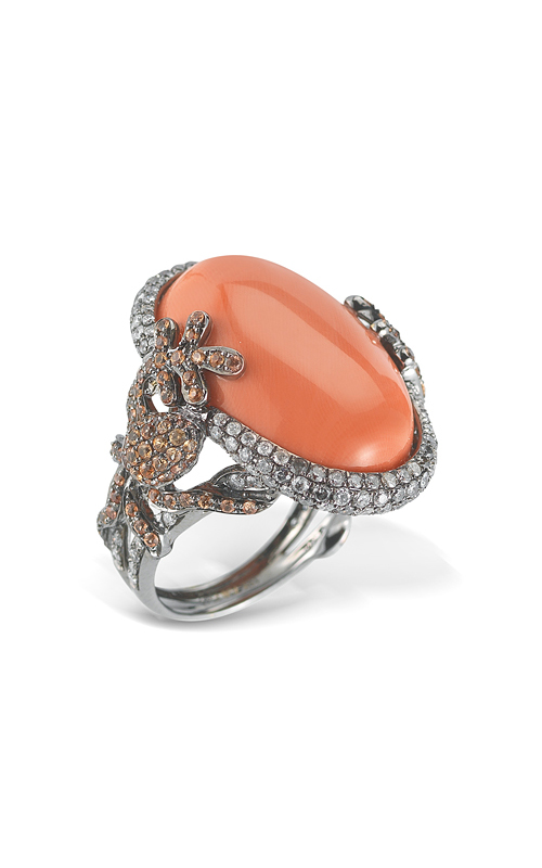 Coral and Diamond Ring Coral and Diamond Ring