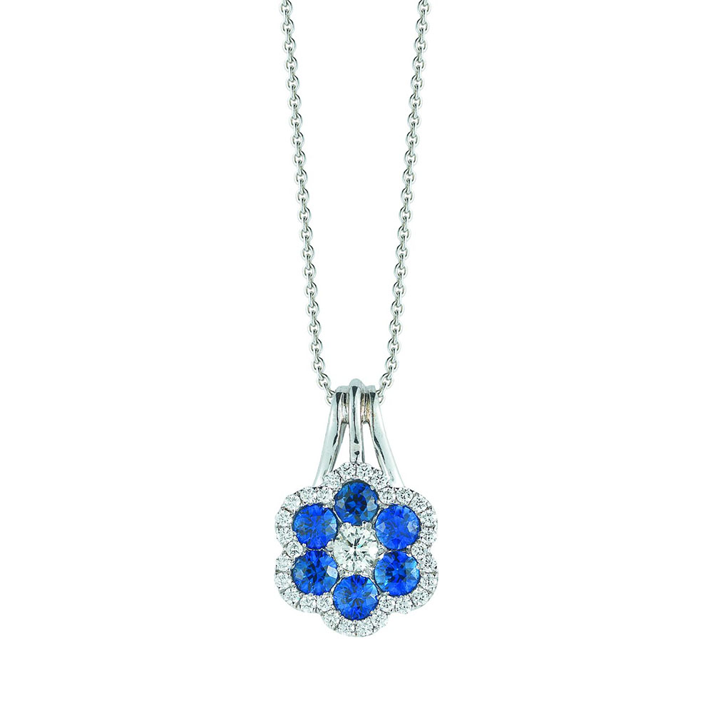 Sapphire and Diamond Necklace