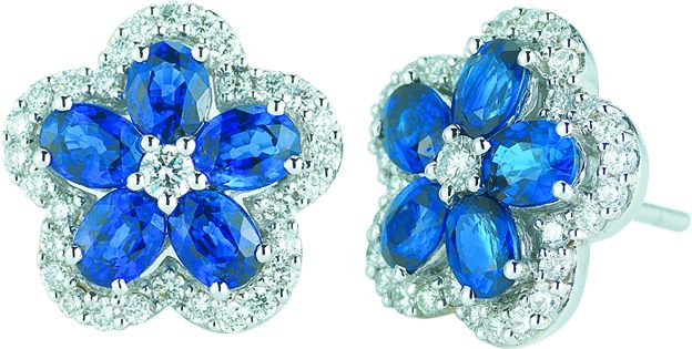 Sapphire and Diamond Earrings Sapphire and Diamond Earrings