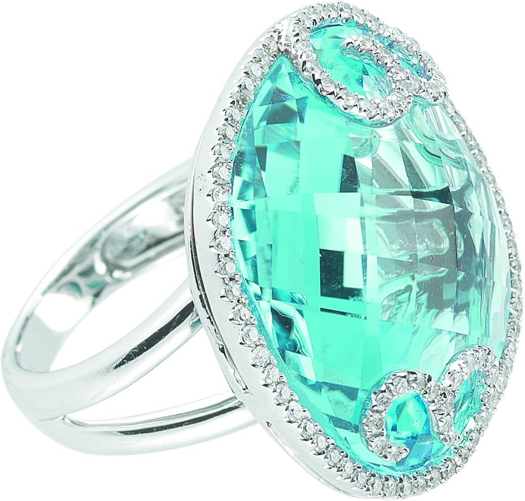 Blue Topaz and Diamond Ring Blue Topaz and Diamond Ring
