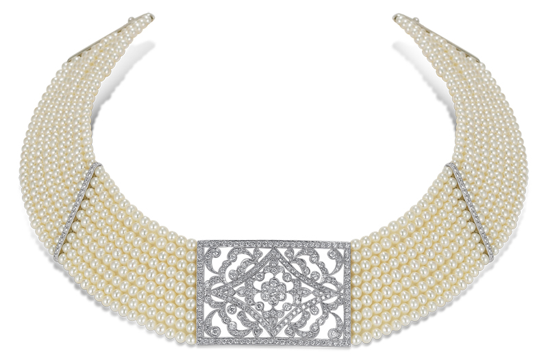 Vintage diamond and Pearl Necklace Vintage diamond and Pearl Necklace