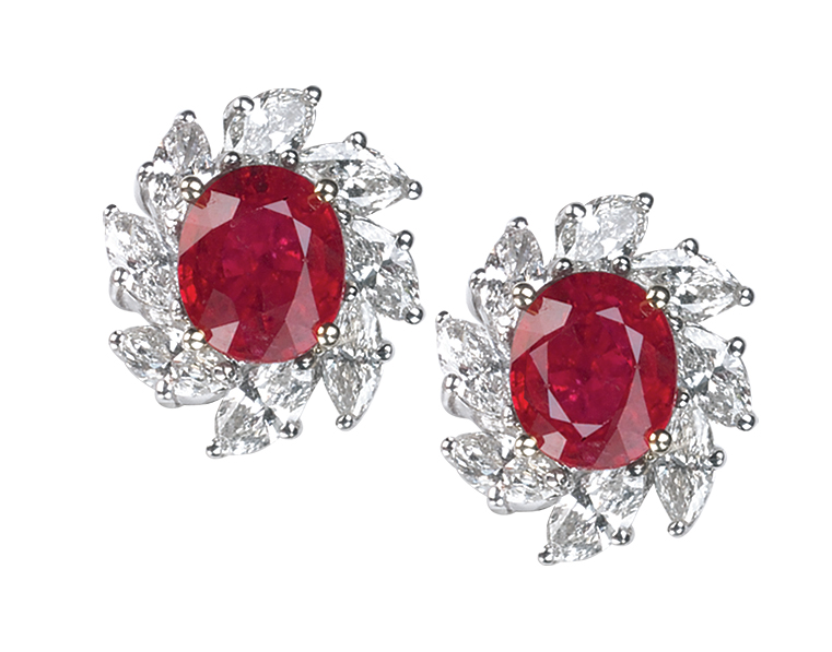Ruby and Diamond Earrings Ruby and Diamond Earrings