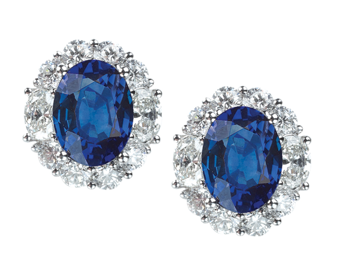 Sapphire and Diamond Earrings Sapphire and Diamond Earrings