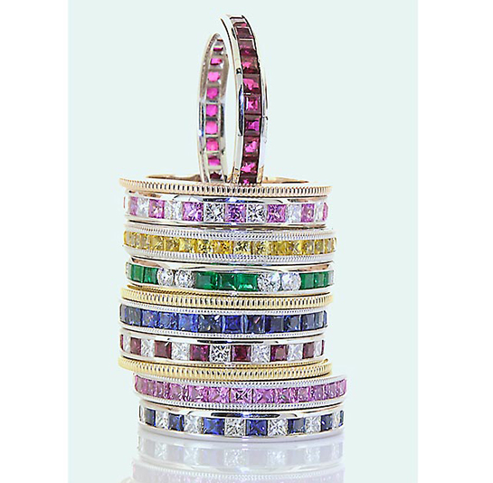 Stackable Diamond/Ruby/Sapphire Wedding Bands Stackable Diamond/Ruby/Sapphire Wedding Bands