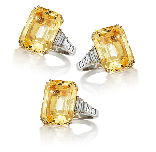 Yellow Sapphire and Diamond Rings Yellow Sapphire and Diamond Rings