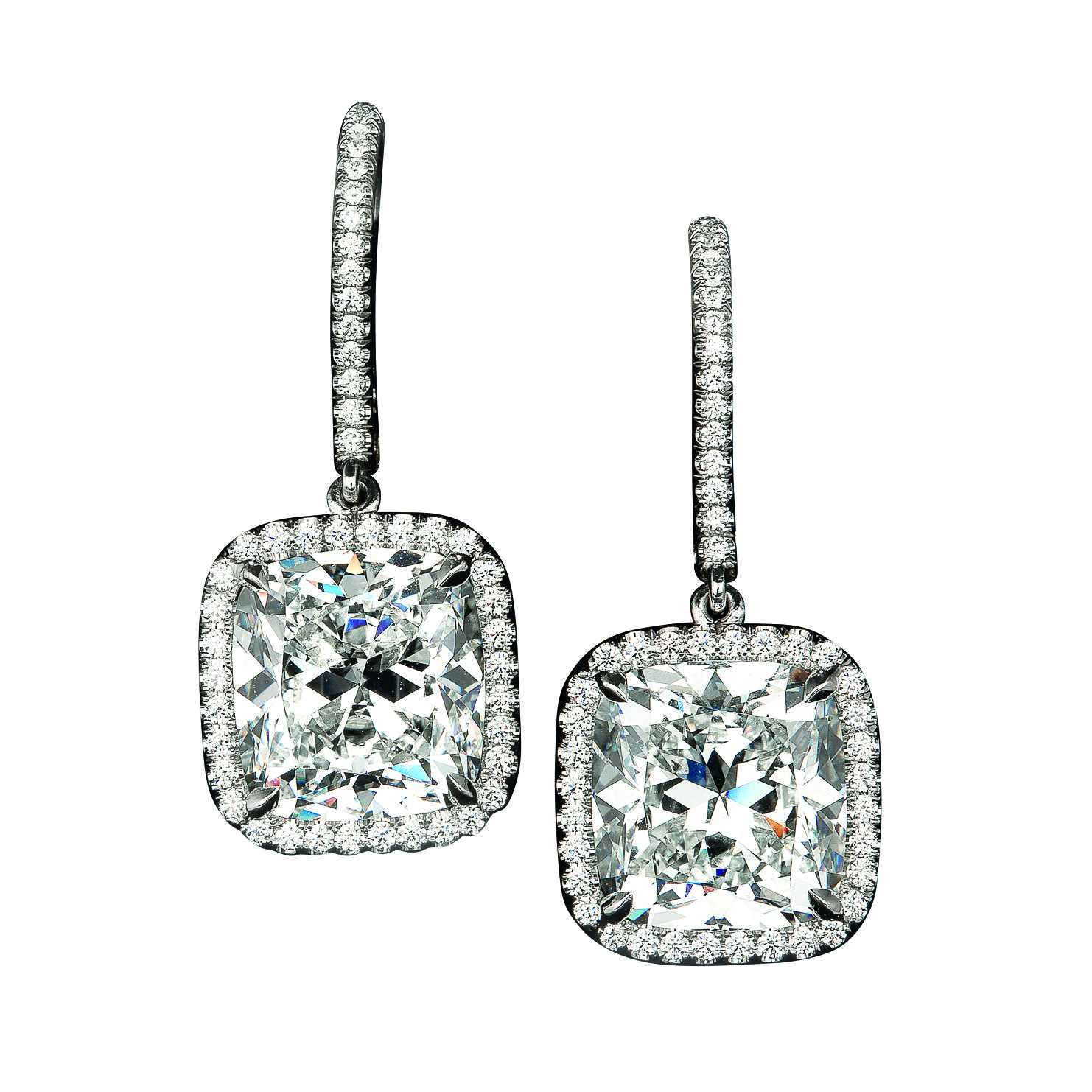 18K White Gold Diamond Earrings 18K White Gold Diamond Earrings