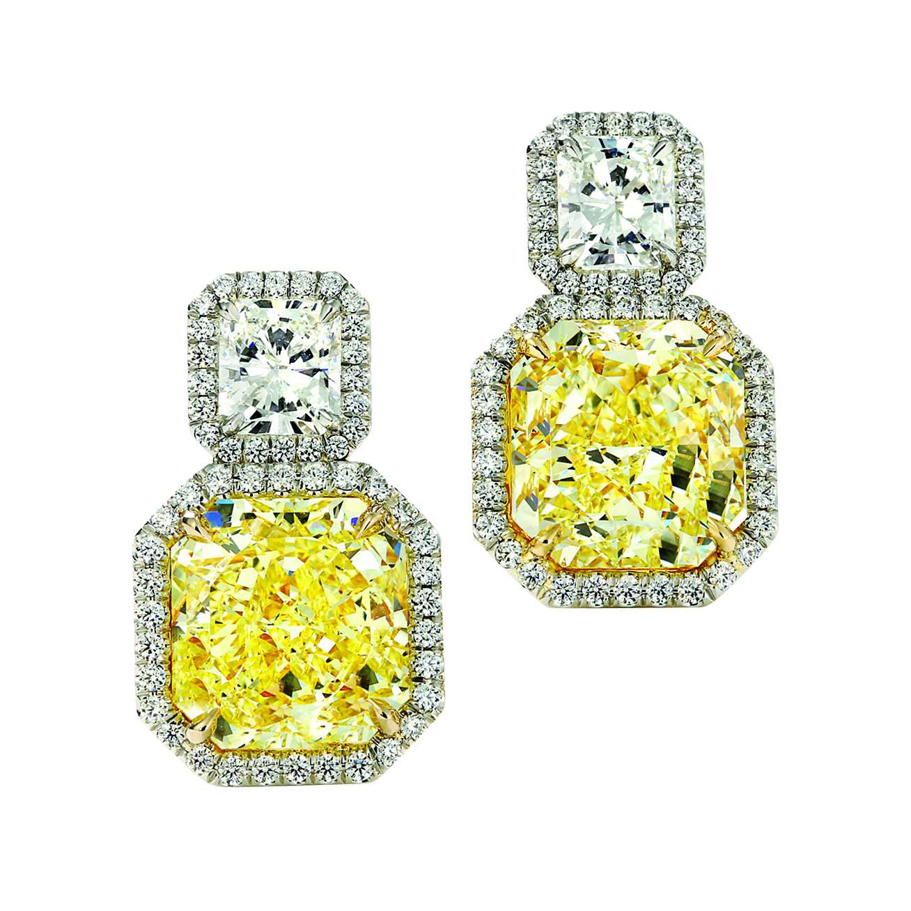 Fancy Yellow Diamond Earrings Fancy Yellow Diamond Earrings