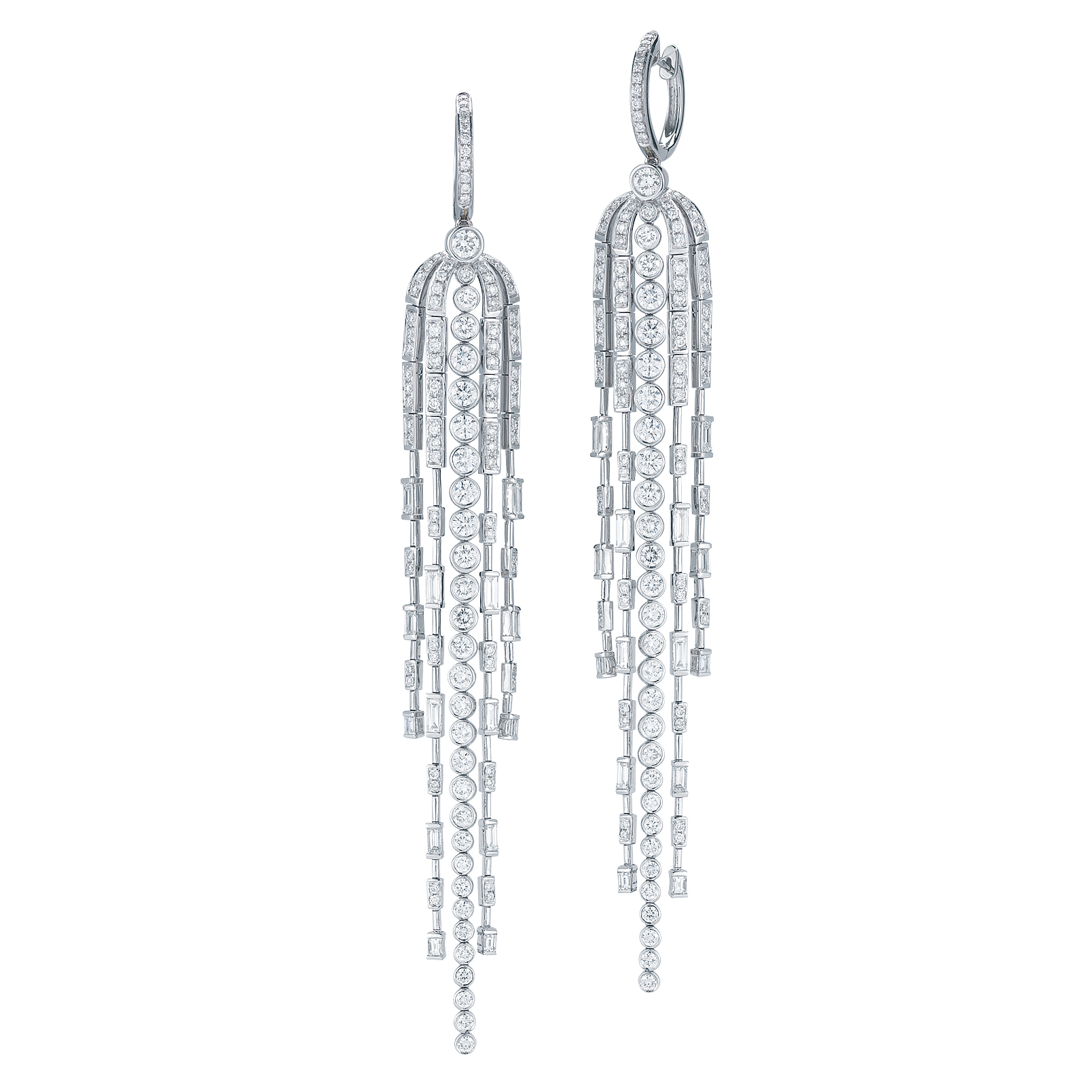 18K White Gold Diamond Earrings 18K White Gold Diamond Earrings