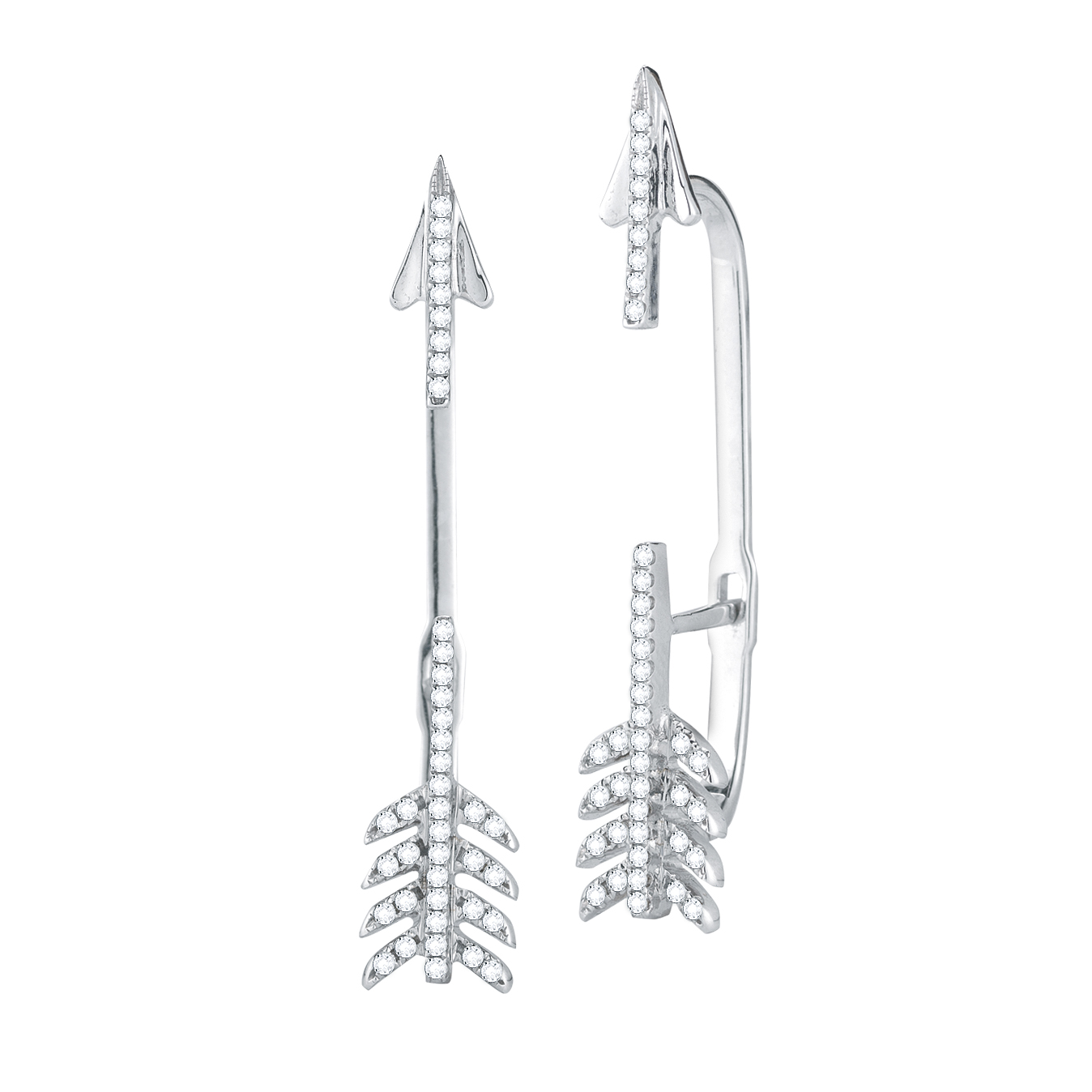 18K White Gold Diamond Earrings 18K White Gold Diamond Earrings