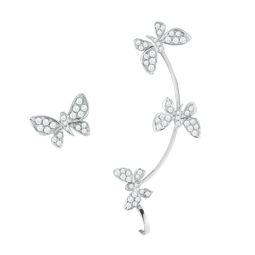 18K White Gold Diamond Cuff Earrings 18K White Gold Diamond Cuff Earrings