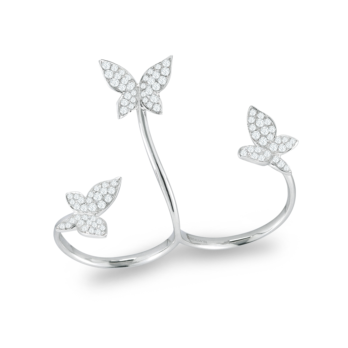 18K White Gold Diamond Flower Ring 18K White Gold Diamond Flower Ring