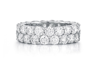 Platinum two row Diamond Band Platinum two row Diamond Band