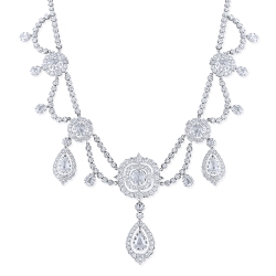18k white gold diamond necklace 10.13cts thumbnail 1