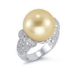 Golden Southsea Pearl Ring thumbnail 1