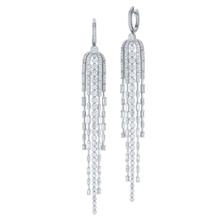 18K White Gold Diamond Earrings thumbnail 1