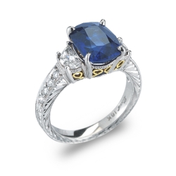 Platinum Sapphire Ring thumbnail 1