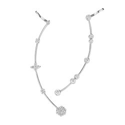 18K White Gold Diamond Cuff Earrings thumbnail 1