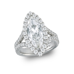 Platinum Diamond Marquise Diamond Ring thumbnail 1