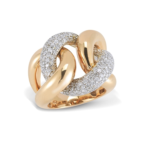 18k rose gold diamond ring 1.50ct of diamonds.