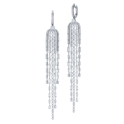 18K White Gold Diamond Earrings