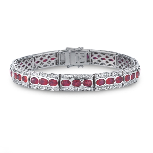 14K White Gold Bracelet