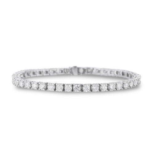 14k white gold natural 7.13 ct diamond Tennis Bracelet