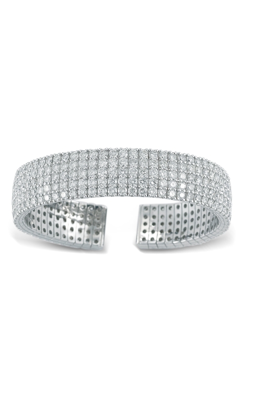 18K White Gold Diamond Cuff Bracelet