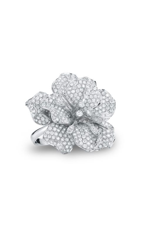 18K White Gold Diamond Flower Ring