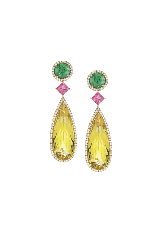 18K Yellow Gold Fancy Drop Earrings