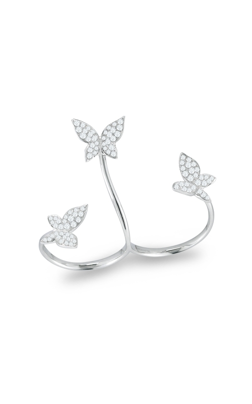 18K White Gold Diamond Flower Ring