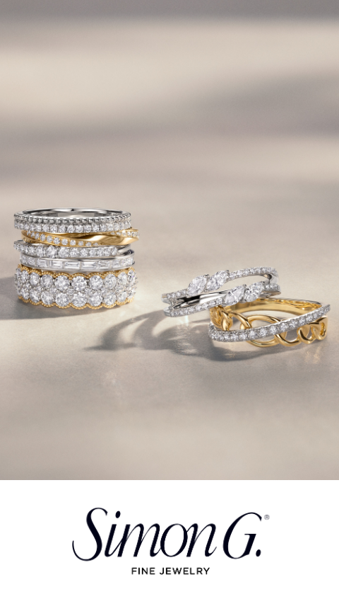 Merry Richards Bridal Event banner featuring engagement rings and wedding bands