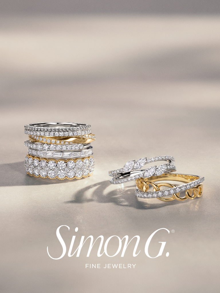 Merry Richards Bridal Event banner featuring engagement rings and wedding bands