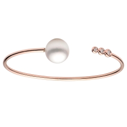 18KY Gold Bangle S.Sea 3D-0.10ct 3.14gr 11-12mm thumbnail 1