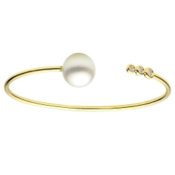18KY Gold Bangle S.Sea 3D-0.10ct 3.14gr 11-12mm thumbnail 2