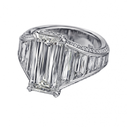 Christopher Designs Crisscut Emerald Ring 97C-EC thumbnail 1