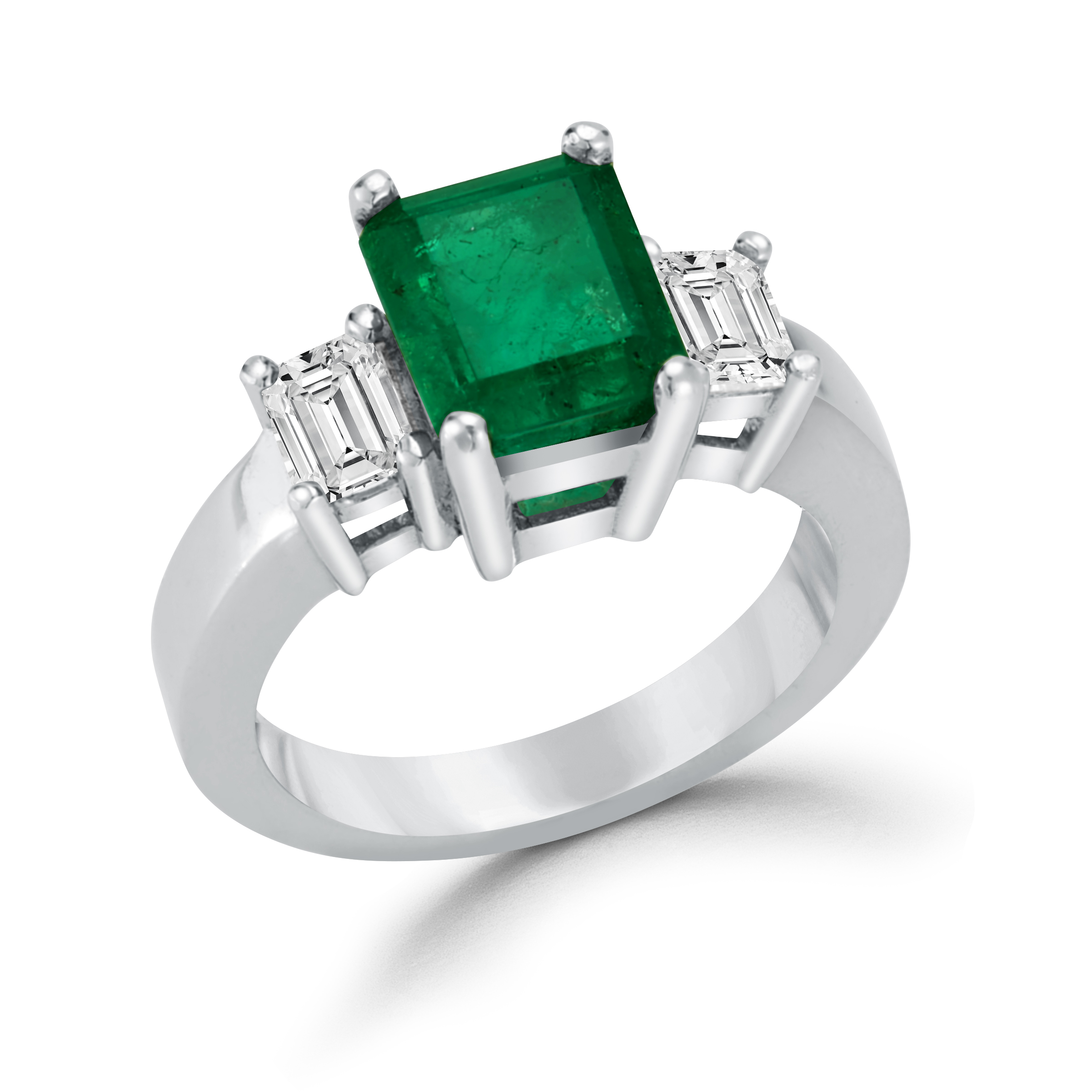 Emerald Ring 2.64ct 2ECD=.67 PLAT Emerald Ring 2.64ct 2ECD=.67 PLAT