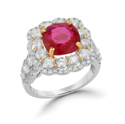 18k Ruby 4.09 Cts with certificate