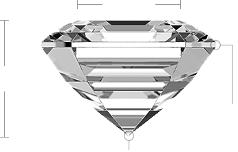 Asscher Diamond Side View