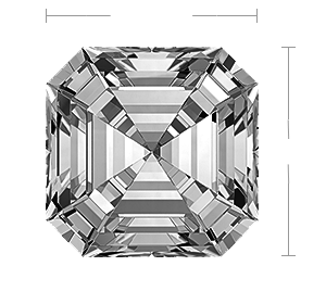 Asscher Diamond Top View