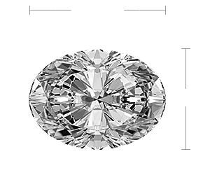 Oval Diamond Top View